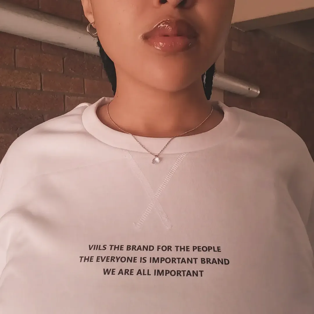Viils model wearing a statement piece